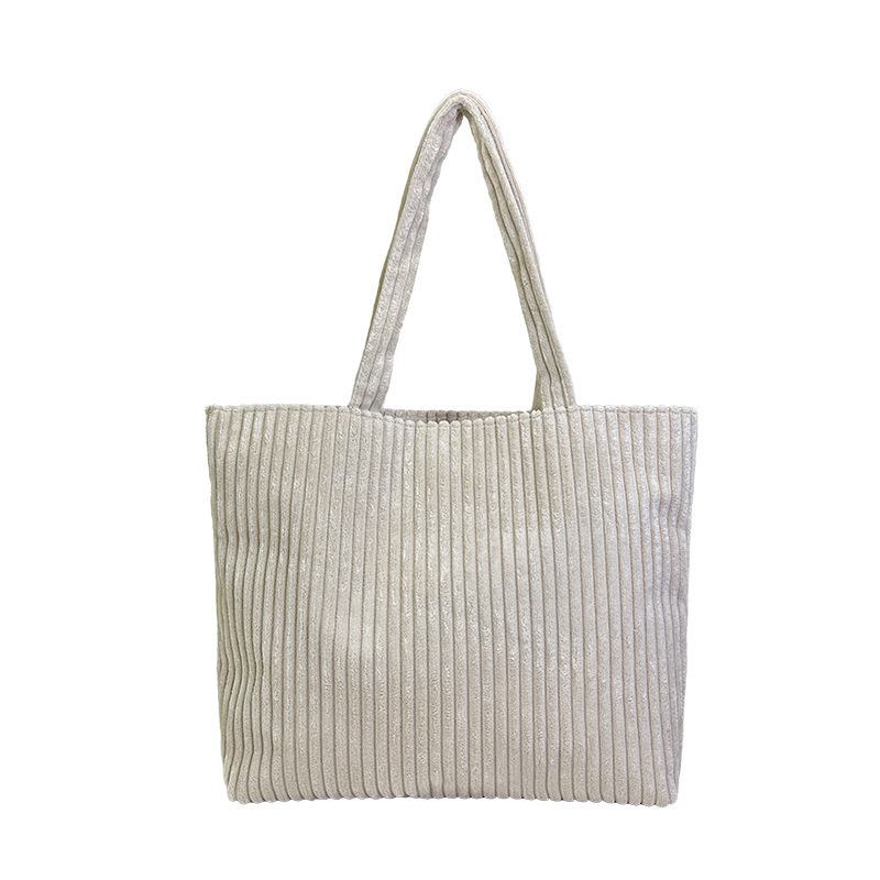 Solid Color Retro Corduroy Fashion Design Shoulder Bag - Image 6